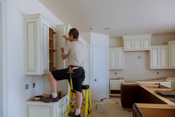 Open concept kitchen conversion in Auburn by JMT Kitchen Cabinet