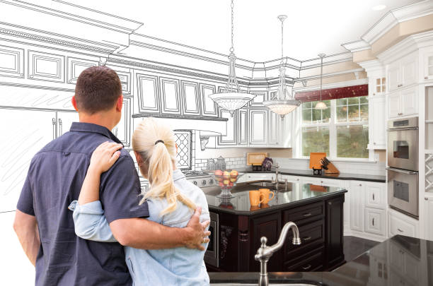 Custom kitchen cabinets installed in a Auburn home